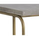 Lucius 26 X 19.75 inch Grey / Antique Brass End Table